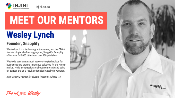 injiniedtech's tweet photo. Monday is for Mentors. Thank you to @wesleylynch for being an exceptional mentor for one of our Cohort 2 Startups @BlueBicHQ @Kheir0n .Check him out: https://t.co/sxePM6fp19 #Injini #InjiniMentors #Edtech #Startups #BlueBic #MentorMondays #mentors https://t.co/oYP5ORpw9r