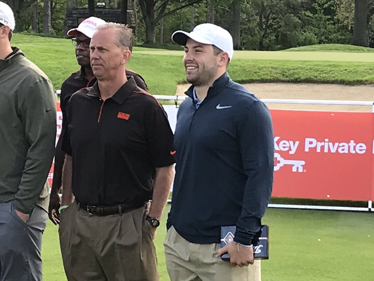 Baker Mayfield at golf outing Browns