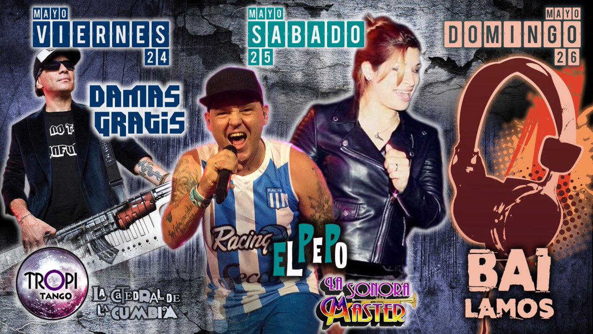 Así será el próximo fin de semana de #tropitango <a href="/pablitolescano/">Perrito Malvado</a> <a href="/RominitaLescano/">Rominita Lescano</a> <a href="/Edgarde9_ok/">Edgar de 9</a> <a href="/Carlinsegovia/">La.basecongustito!!!</a> <a href="/SoyYoElPepo/">El Pepo ( oficial ) Ruben dario Castiñeiras</a> #viernes #sabado #domingo #lacatedraldelacumbia