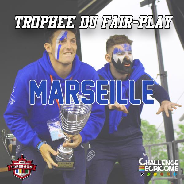 Bravo à la délégation rémoise qui remporte le trophée sportif et à la délégation marseillaise qui remporte le trophée de l'ambiance ainsi que celui du fair-play ! 🏆🏆🏆

#ChallengeEcricome2019 #3Trophées #Reims #Marseille #NéomaBS #KedgeBS