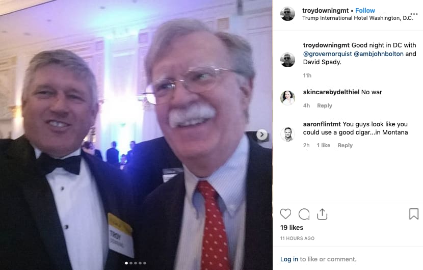 Multiple journalists reported late last week that  @realDonaldTrump was frustrated with John Bolton. Where did Bolton turn up Thursday night? Trump Hotel D.C. Via  @1100Penn  http://zacheverson.substack.com/p/40842294 