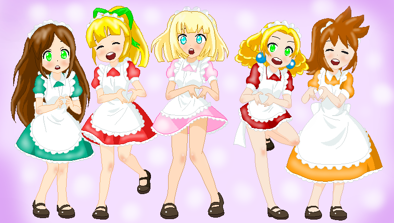 XHarmonieX44's tweet photo. Me, Roll, Kalinka, Tempo and Chelsea in waitresse
#PrincessSarah #OCPrincessMario #SuperMarioBros #Crossovers
#Megaman #Rockman #MegamanRoll #Roll #Kalinka #MegamanKalinka #Tempo #MegamanTempo #QuakeWoman #ArchiComics #Chelsea #MegamanChelsea #waitress #cute https://t.co/JaZ8KY5FWj