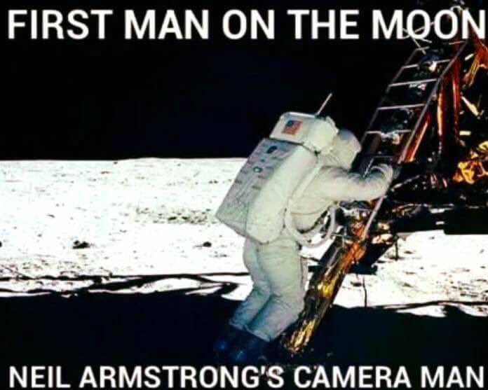 Truthavision's tweet photo. 😂 they think we’re so stupid. They also had the camera that followed the module as it left the #moon and claimed it was remote controlled from #earth . #nasa 🤦‍♂️ https://t.co/v9sCnpk3b1
