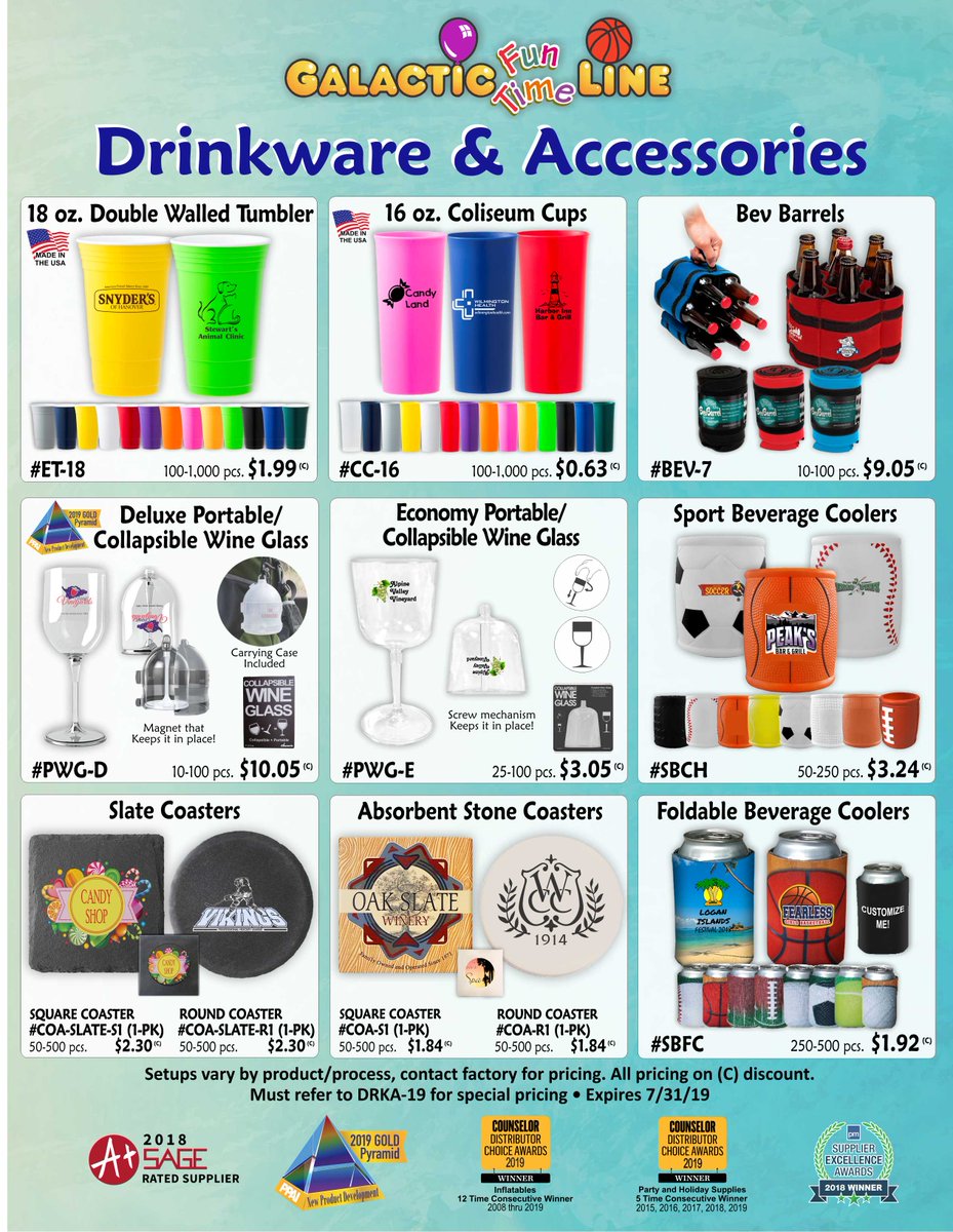 GalaxyBalloons's tweet photo. Whatever your drinking, drink &amp; carry it in style. 😀🍹🍷🍺☀️
New Drinkware &amp; Accessories flyer. Check out our deals!
https://t.co/w4irPbekxr https://t.co/8nGBgroU7p