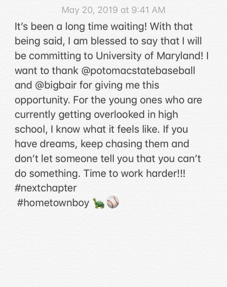 A17Austin's tweet image. Blessed to say the least. Thank you @PotomacStateBB @DougLittle1 @kowalobear126  @Schafe2 for the past 2 years.