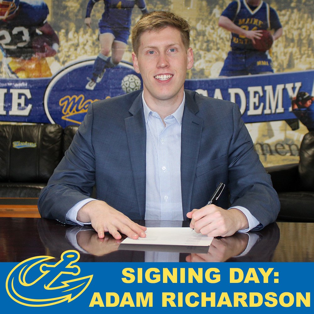MarinersSports's tweet photo. Today's #MMASigningDay features @MainemaritimeMB's Adam Richardson #RespectTheAnchor #WeAreMariners #MarinersForever βοΈπ | https://t.co/l32cc6UaYl https://t.co/28myxvK0FQ