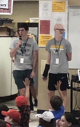 GreenwoodHoops's tweet photo. Gators promoting our youth camp this morning! Parker and Cade went to Briarwood and Noah and Dalton went to CTE. It’s not too late to get your child signed up! 🐊🏀 https://t.co/UJ3TM5r2Wr