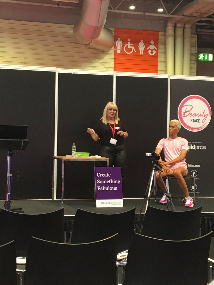 BeautyUKShow's tweet photo. Julie Bryan on the Beauty Stage for Crystal Parade! #BeautyUKShow https://t.co/9uGOSrfOJj
