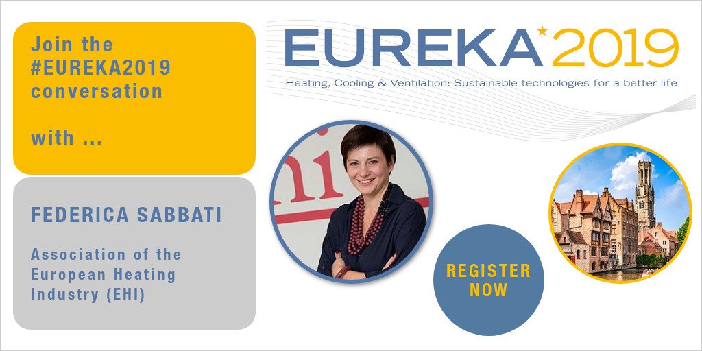 EPEESecretariat's tweet photo. #EUREKA2019 warmly welcomes Ms Federica Sabbati from @EHIassociation On June 12th Ms Sabbati will join our panel discussion on skills and gender diversity. Register now for the event: https://t.co/UZ7vmQK2rB #SDGs #Sustainability #HVACRWeek https://t.co/QveNEGWXzJ