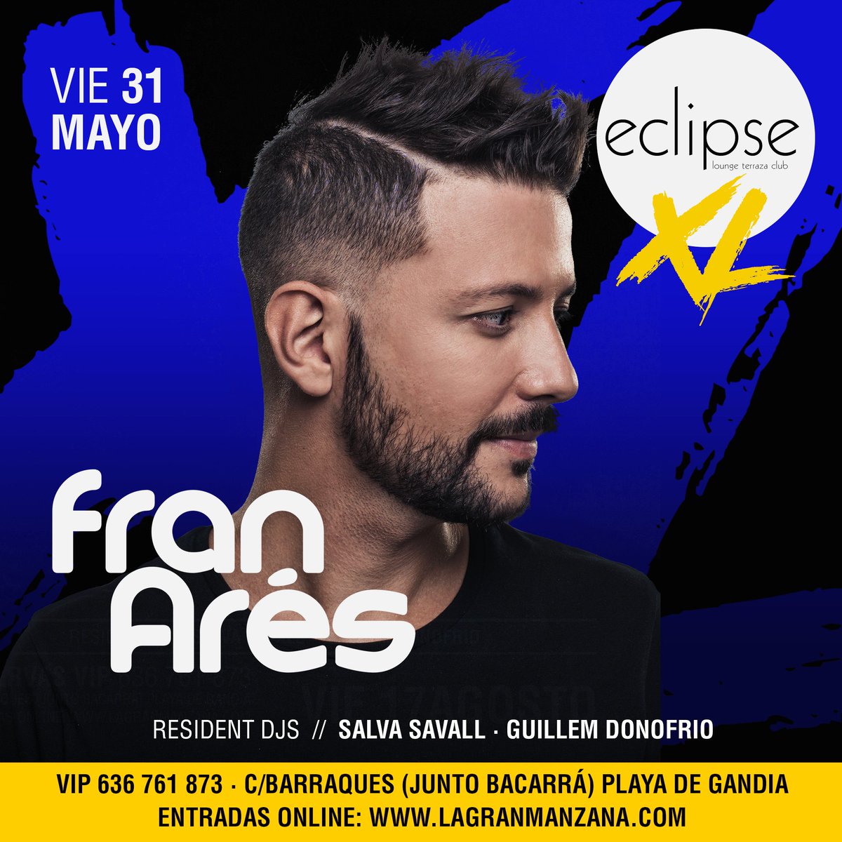 ECLIPSE_GANDIA's tweet photo. XL SESSIONS by Eclipse. 🎧💛
Comenzamos las XL SESSIONS con el gran Fran Arés.

#Eclipse #Playa #Gandia #Valencia
#WeLoveEclipse #LaGranManzana https://t.co/9xjsMjoguK