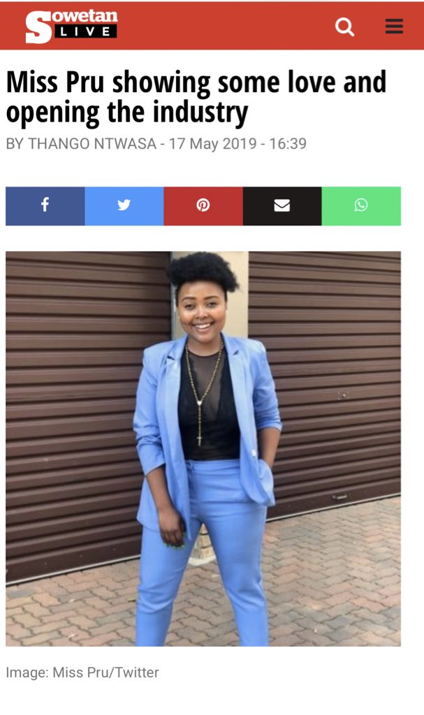 Ambitiouz_Ent's tweet photo. Thank you @SowetanLIVE for this article on @MissPru_Dj
Follow the link below to read about her song #Sondela and #SunsetFriday
Link: https://t.co/JwZlYIN54C https://t.co/cPqNybzO5N