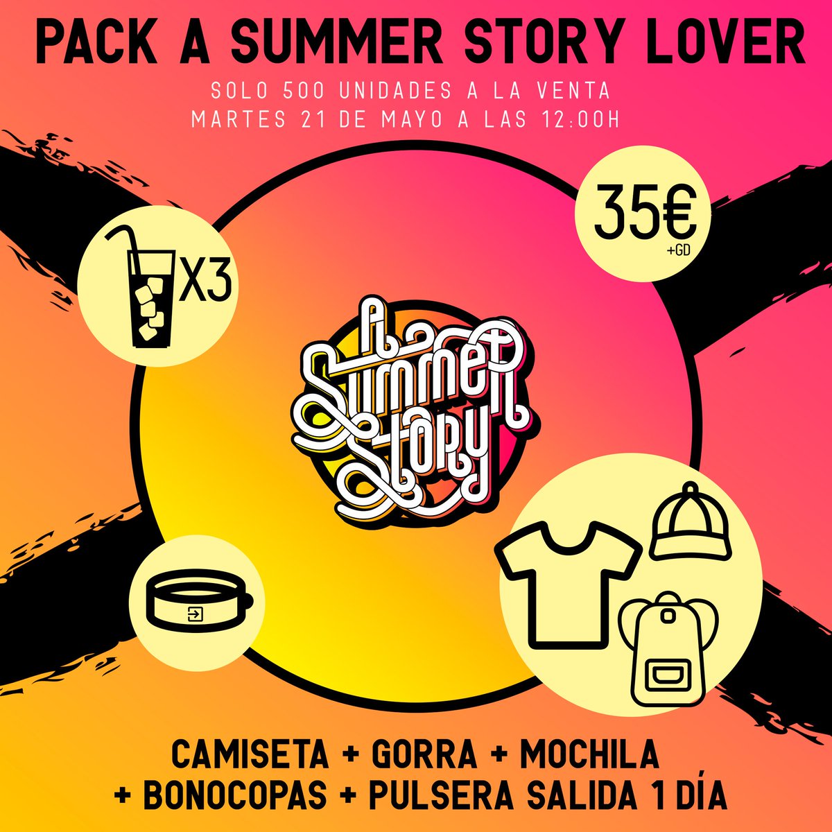 Mañana a las 12:00h, hazte con nuestro "Pack A Summer Story Lover". ¡Vive nuestro 5° Aniversario como un auténtico #SummerLover! 🔝😎

➡️ Promoción SOLO disponible en asummerstory.com o <a href="/Entradasalcance/">Entradas a tu Alcance</a>.

⚠️ SOLO 500 UNIDADES A LA VENTA

#ASummerStory #DondeEmpiezaElVerano