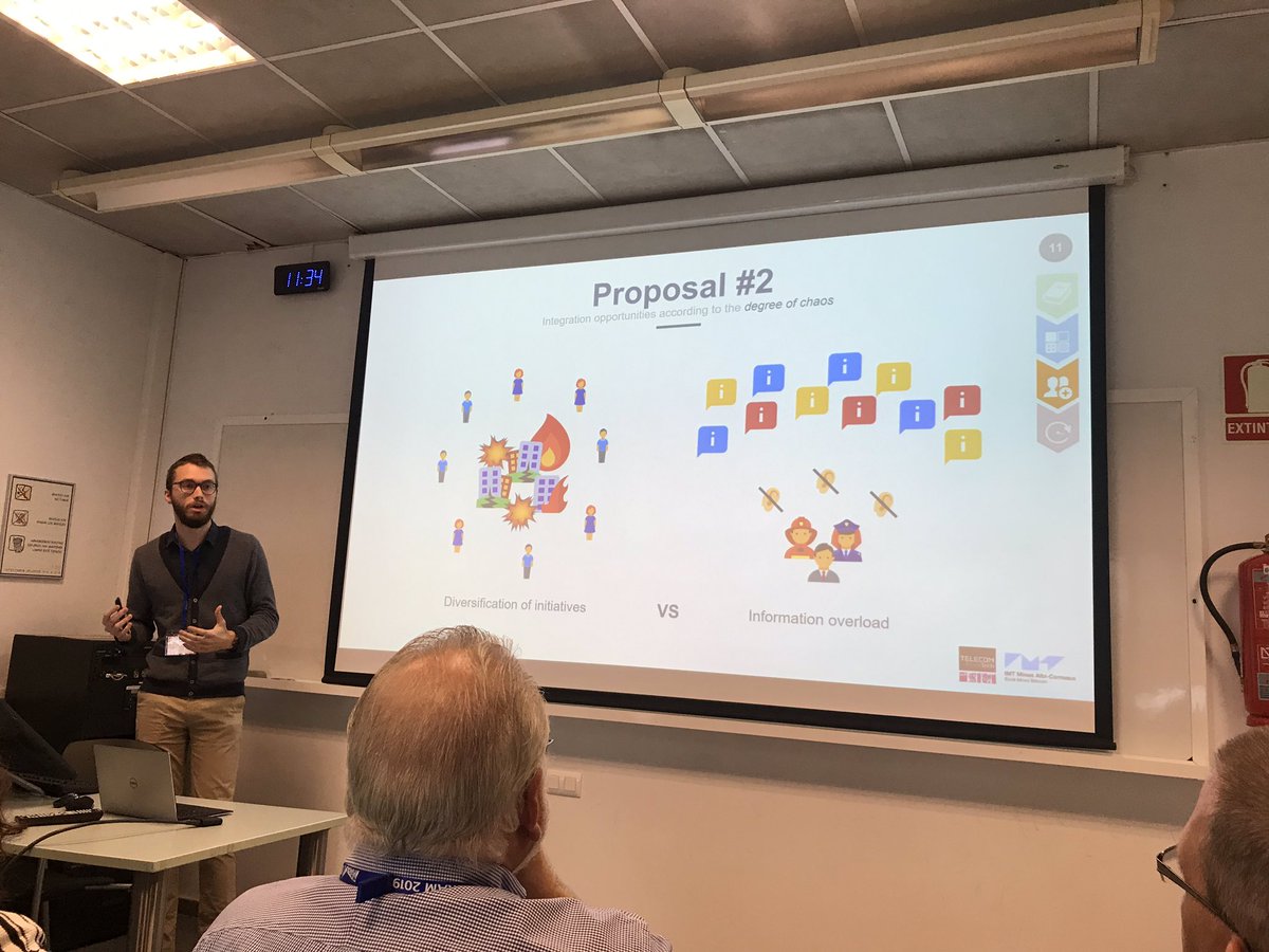 FBenaben's tweet photo. A taxonomy of #volunteers in #CrisisManagement contexts from @RobinBatard from @TelecomPTech and @IMTMinesAlbi during @iscram2019 “Community Engagement &amp; Healthcare Systems” session @ZenoFranco. Very good presentation! @a_montarnal @CarolineRizza1 @twytof https://t.co/4WZfydyJHX