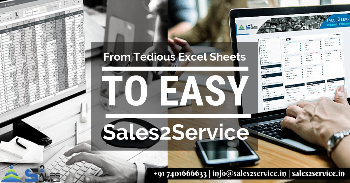 Still managing your #Business with #Excel Sheets?
Get Sales2Service #Application for managing sales, services, #Maintenance Contracts, Service Reminders and so much more…
All this at an Unbelievable Price!!!
Click here to register for a FREE Demo! bit.ly/2VQN19u