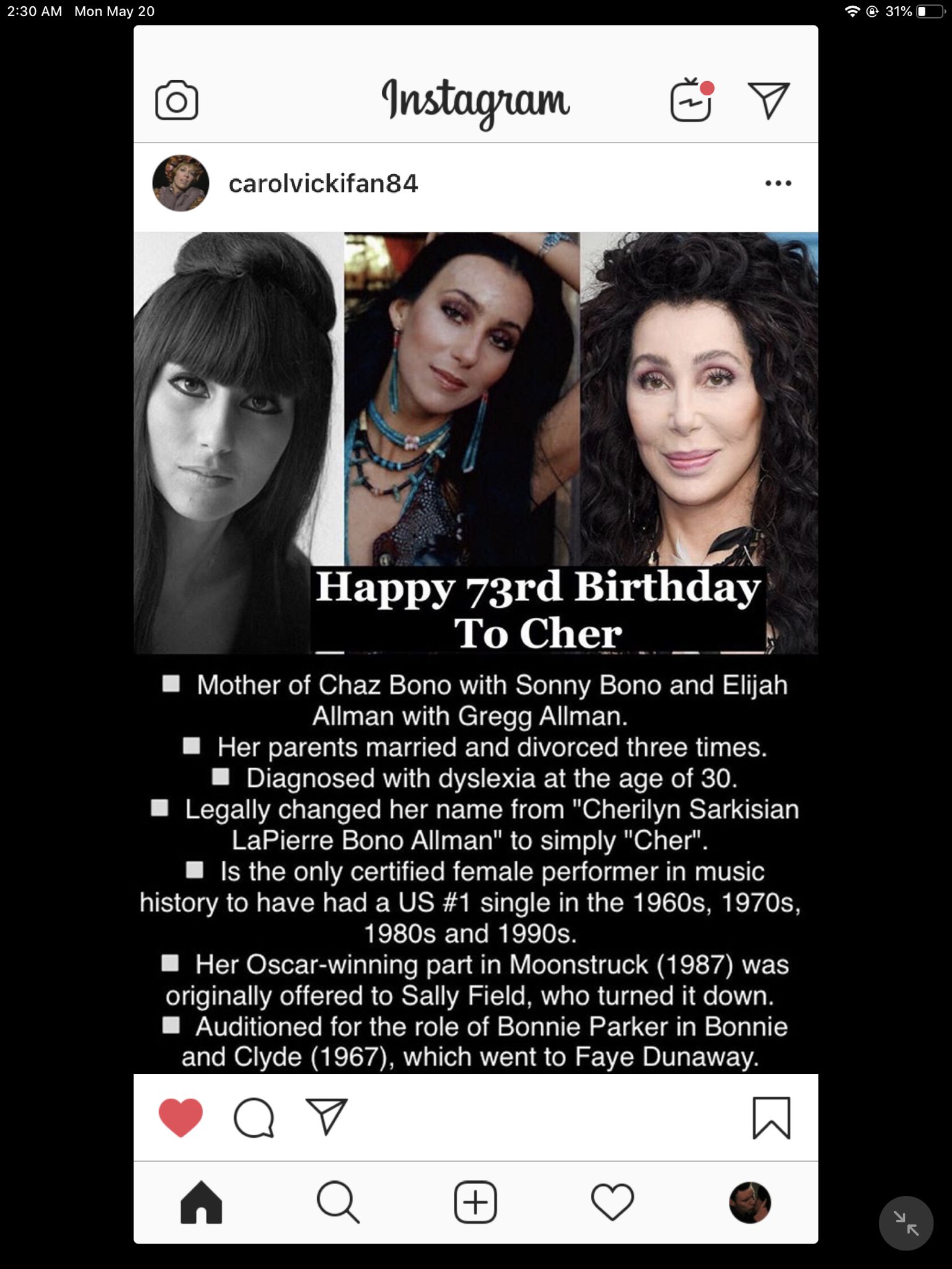 Happy Birthday! Cher, Busta Rhymes, Tony Goldwyn and Timothy Olyphant!        