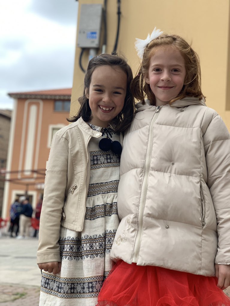 caminoconnect's tweet photo. Kids in Plaza de Mayor wearing their Sunday best after church in beautiful Belorado. #CaminoConnections #Belorado https://t.co/7KlIT3td1E