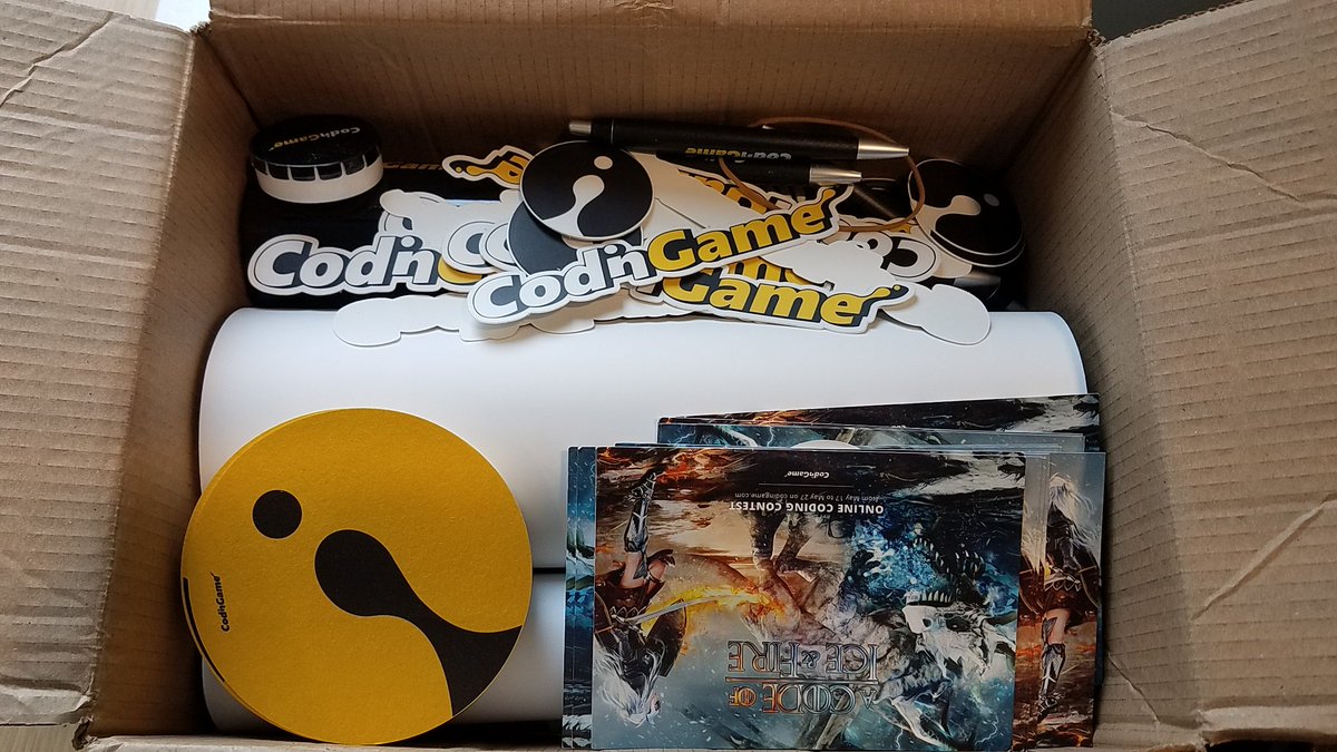 Bisou93's tweet image. Les goodies @CodinGame sont arrivés pour le #CodingHub @SocieteGenerale 
#ACodeOfIceAndFire