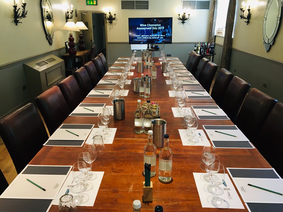 All set for the second day of #WineAcademy 2019 Assessment; the South today at <a href="/HdV_Henley/">HdV Henley</a> with #Malmaison #HotelDuVin