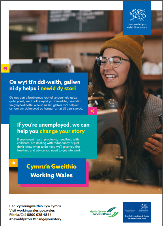 The <a href="/WelshGovernment/">Welsh Government</a> has unveiled a brand new service across #Wales 🎉 If you’re #unemployed &amp; #struggling to get into work,<a href="/WorkingWales/">Working Wales</a> will give you advice on how to improve your skills and change your story.
Call them on ☎️0800 028 4844 or visitwww.workingwales.gov.wales <a href="/C3SC/">Cardiff Third Sector Council (C3SC)</a>