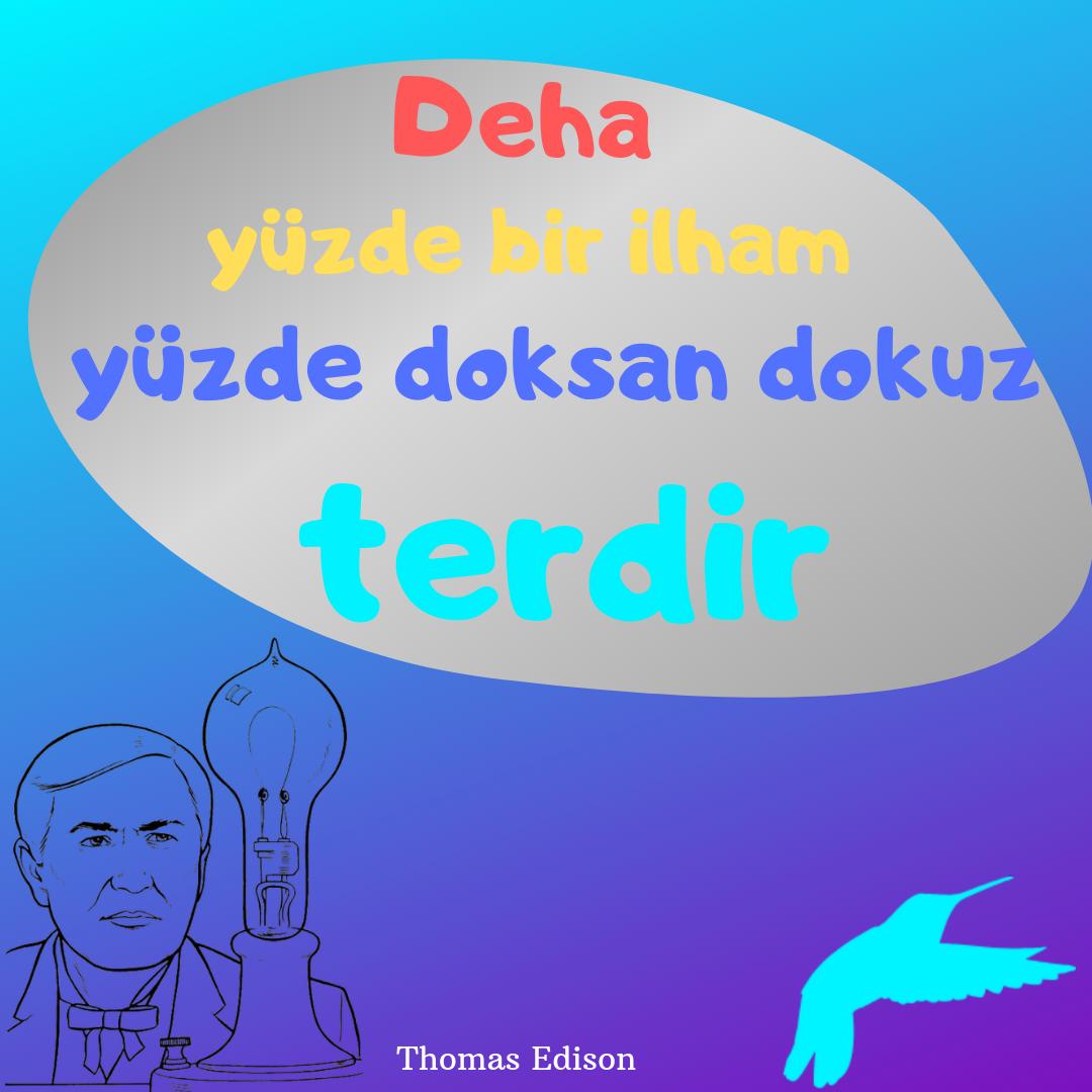 CalypteA's tweet photo. Deha yüzde bir ilham ve yüzde doksan dokuz terdir.
Thomas Edison

#thomasedison #edison #pazartesi #gundebirsoz https://t.co/QenZ3z760p