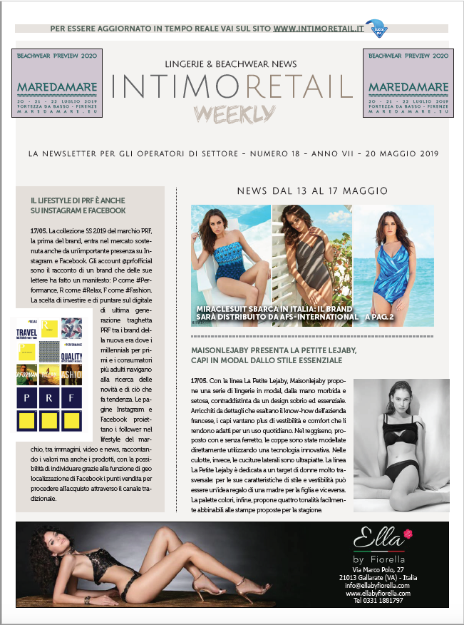 paolettacapo's tweet photo. RT IntimoRetail: Come ogni #lunedi #intimoretailweekly è online. Clicca usl link: https://t.co/jO0R89iXMs
miraclesuitswim tollegno1900 chantelleparis MaisonLejaby FederModaItalia MaredAmare MassimoTorti https://t.co/dcWyVDrPIY via MaredAmare