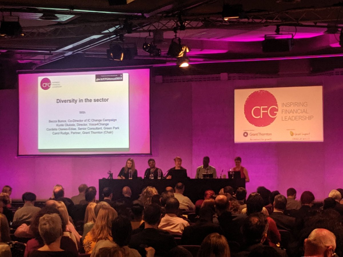 V4CE's tweet photo. #CFGAC19 Grt V4CE Dir Kunle Olulode starts opening plenary at the Charity Finance Group Nat Conference on Diversity and Sustainability in the sector. not where we want to be on equalities but we aim to get there. Thanks also fellow spks Cordelia Osewa Ediae & Becca Bunce https://t.co/3x7PiUMpO2