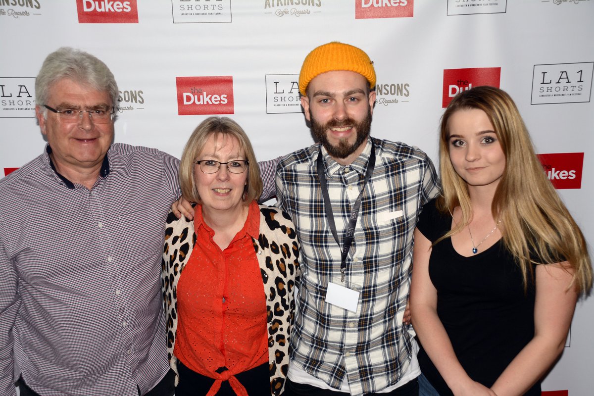 LA1Shortsuk's tweet photo. More lovely pics courtesy of our ace photographer @Darren_Andrews, including both our category winners for LA1 Best Film "Kaleidoscope", and Lancashire Audience Choice "Soil"! #filmfestival #ShortFilm  #indiefilmmaking https://t.co/ttiqplaTNy