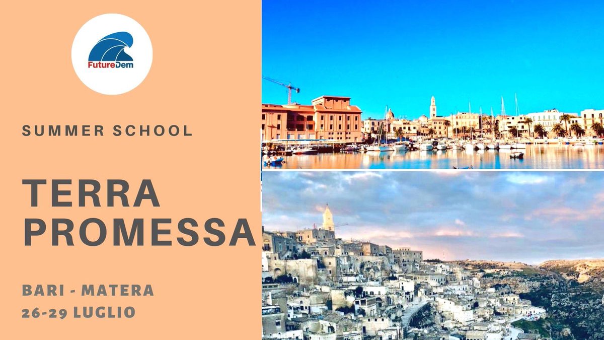 futuredem's tweet photo. “Terra promessa”: dal 26 al 29 luglio saremo in Puglia e Basilicata per parlare di cultura, dedicando l’intera giornata di sabato 27 alla visita di Matera.

I posti sono limitati. Per partecipare, compilate il modulo sul nostro sito: https://t.co/pRcoICLxDa. 

Vi aspettiamo! https://t.co/LSDydFi3B0
