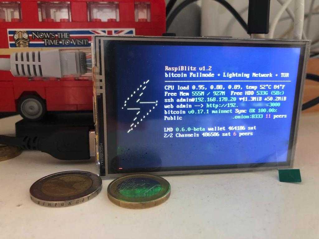 roelandp's tweet photo. Strengthened the #bitcoin $btc network a tiny bit more with a #raspiblitz (raspberrypi) running #lightningnetwork #bitcoinfullnode #lnd
Excellent work by @rootzoll to make onboarding easy, just needed some time (3 days) to do the final sync.
tutorial https://t.co/5Ak2KYWuCp
⚡️ https://t.co/EfLhIqLVAm