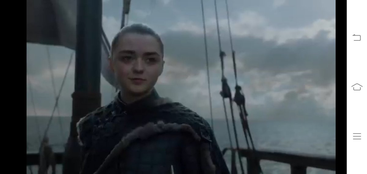 CurlyPayneK's tweet photo. All hail Arya the Explorer of House Stark. She never sat in one place for too long in any season, why will she now? Its the perfect end her character could have gotten. #GameOfThronesFinale https://t.co/Jk2Mqmz13t