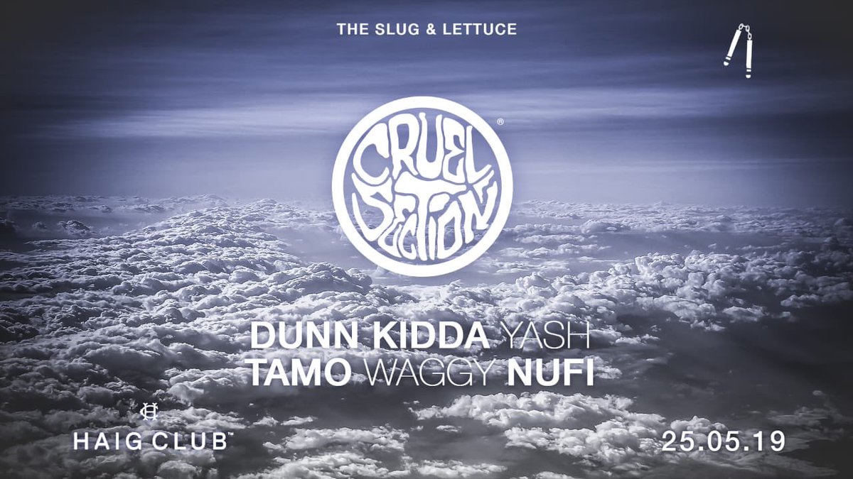 CruelSection's tweet image. This Saturday the boys do their thing at Slug and Lettuce River club. Each playing their own sound and focusing on their own and locally produced music.

Pull through for nothing but the best new music

#CruelSection 
#haigclub