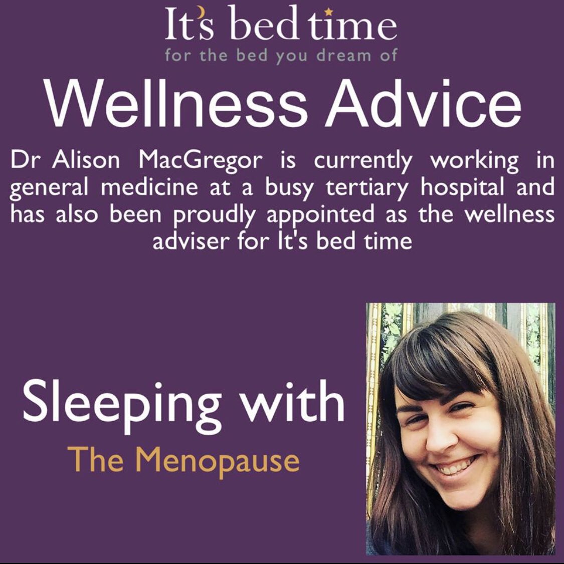 itisbedtime's tweet photo. Head over to our Facebook for our latest wellness advice. BBC breakfast did some great work on this last week. 

https://t.co/O4CJtlTfnV

#Menopause #wellness #sleepbetter https://t.co/cSsiWpBQXp