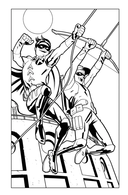 Old stuff! From Red Hood Arsenal #13, pencils by Joe Bennett, my inks. 