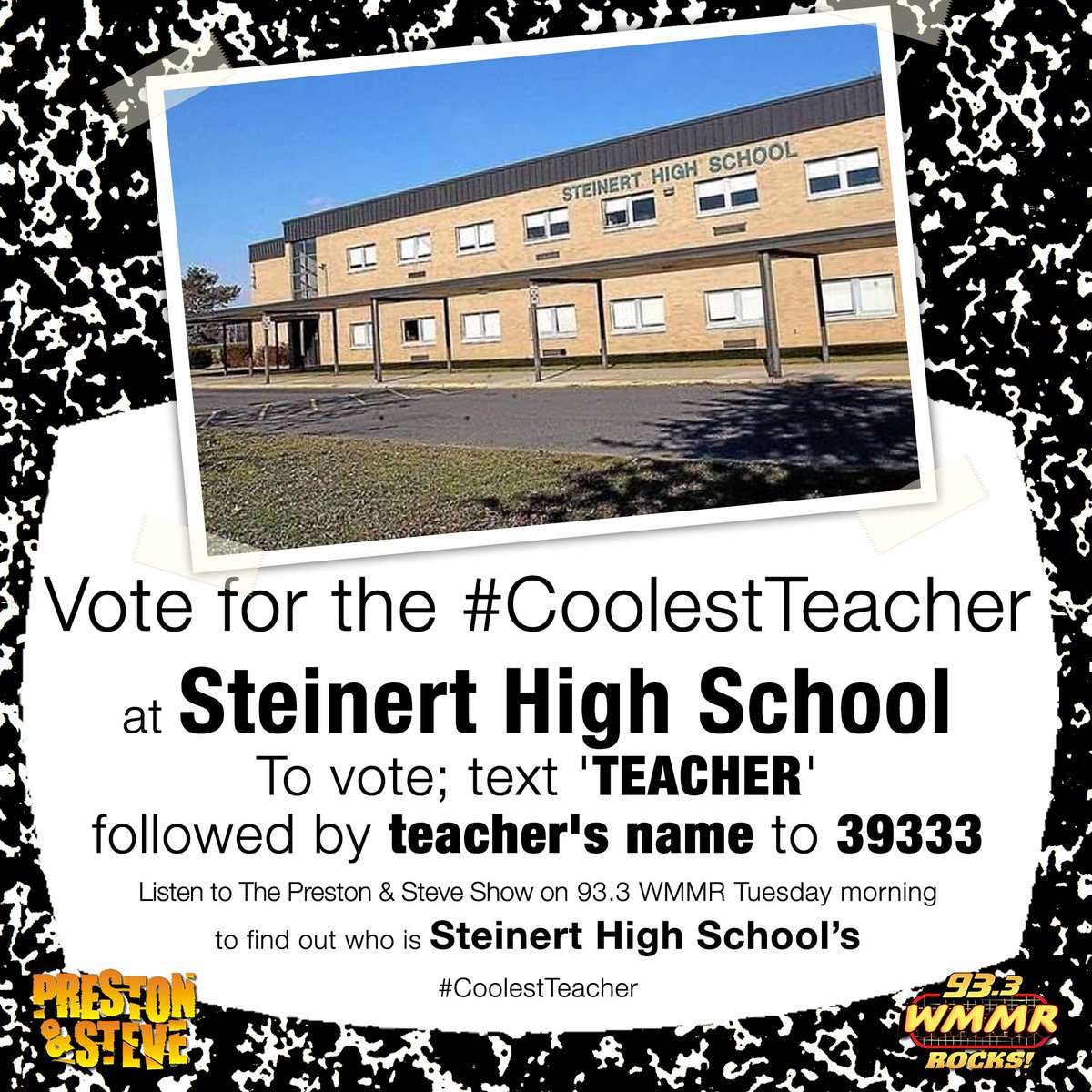 New week. 
New school.
New cool teacher.

Spartans, you have 24hrs to vote for the #CoolestTeacher at @SHS_Sentinel17! [Here's how: wmmr.com/contests/prest…]