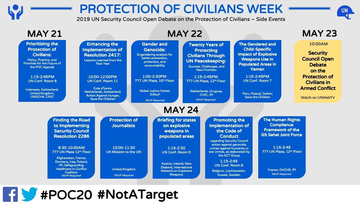 robert_mardini's tweet photo. A rich week at the #UN!
@PMaurerICRC will brief the #UNSC at the Open Debate on #POC in Armed Conflict on 23 May.
#POC20
As the gap widens between discourse and realities on the ground, we need stronger commitment from #UNSC to protect civilians and ensure respect for #IHL. https://t.co/GjJ37YIqek