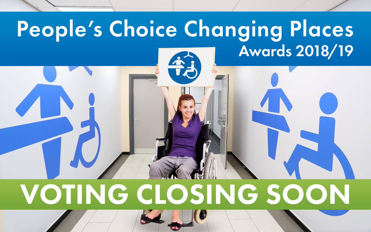 AvesoCP's tweet photo. Just over a week left to vote for your favourite #ChangingPlaces toilets! Don't miss out on the chance to have your say and spread the word about fully #accessible facilities: https://t.co/yklAITe2D1
#ChangingPlacesAwarenessDay #CPAD #PeoplesChoiceChangingPlacesAwards #PCCPA https://t.co/35mWgsHQp5