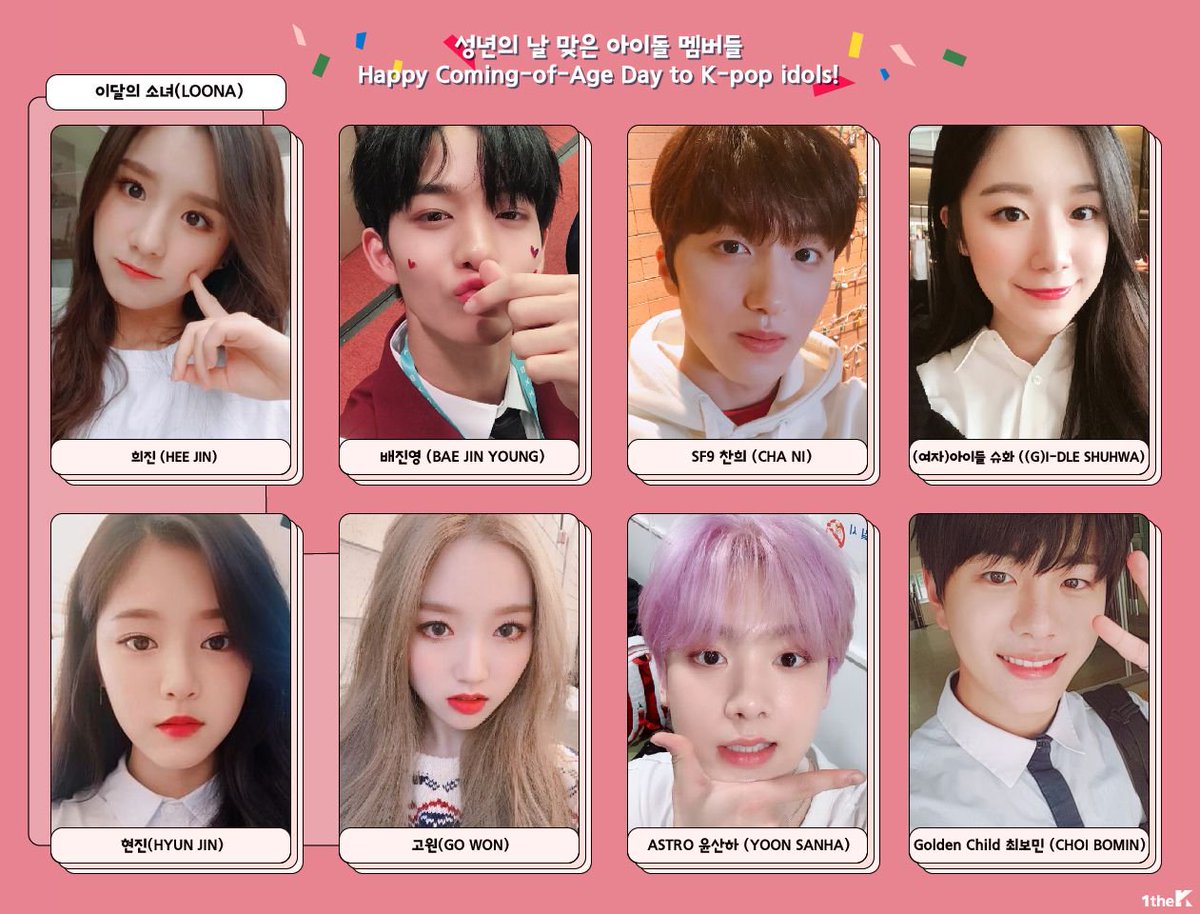 1theK's tweet photo. #성년의날 맞은 2000년생 아이돌 멤버들🌹 성년이 된걸 축하합니다🎉
Happy Coming-of-Age Day to K-pop idols! https://t.co/DAHkhgc07W