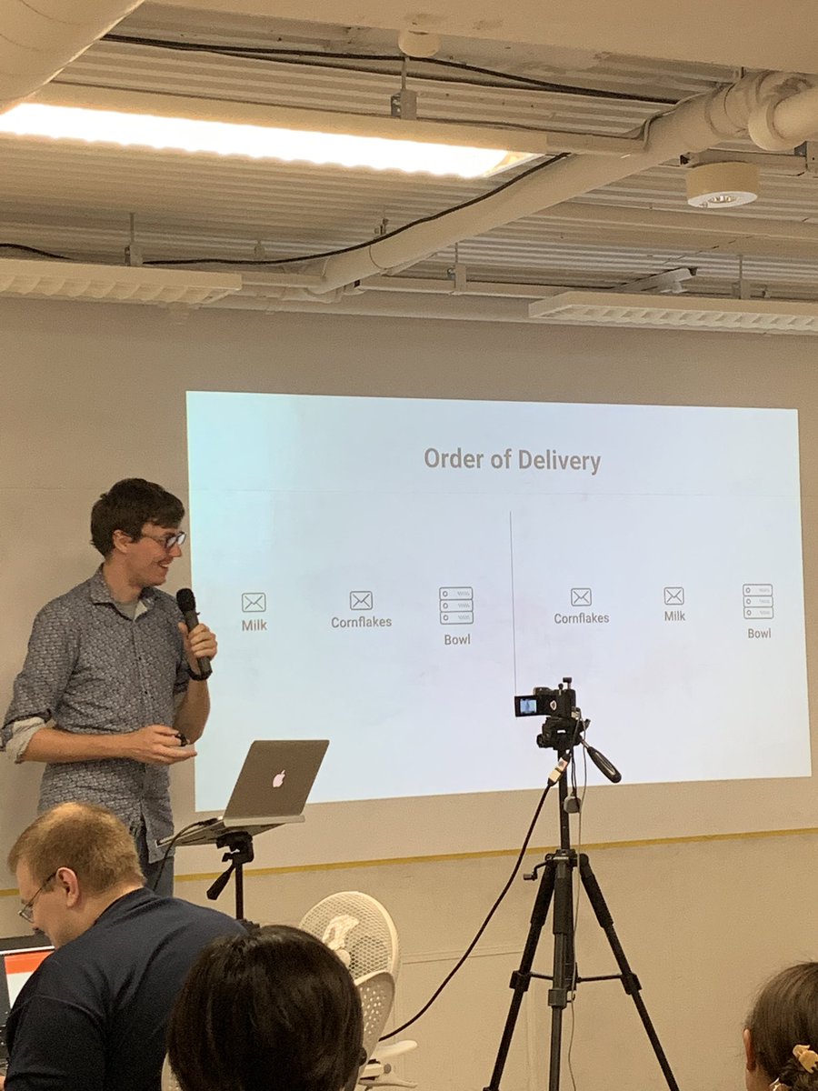 codechrysalis's tweet photo. If you can understand how to make cereal, maybe you can understand NATS. #ccminiconf @briandotjp https://t.co/FDigQluNv4