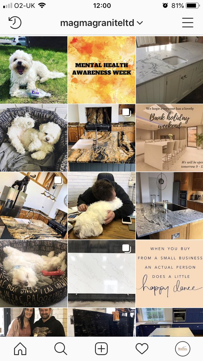 Why not head over to our Instagram page to see previous work we’ve completed and our naughty office dog Brian? 🐶 #kitchenworktops #officedog