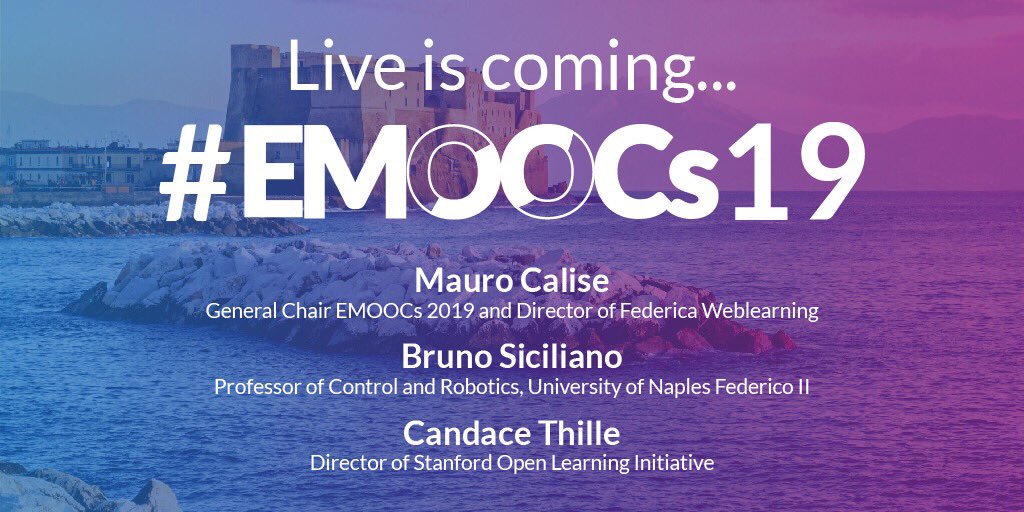 FedericaUniNa's tweet photo. ⌛️ Less than 1 hour left! Join the #EMOOCs19 conference for higher #education and #LifeLongLearning! 

🎥 Follow us on #livestreaming at 14.00 CET 
https://t.co/rHWiw3y5tU @UninaIT https://t.co/BMQjaISu6u
