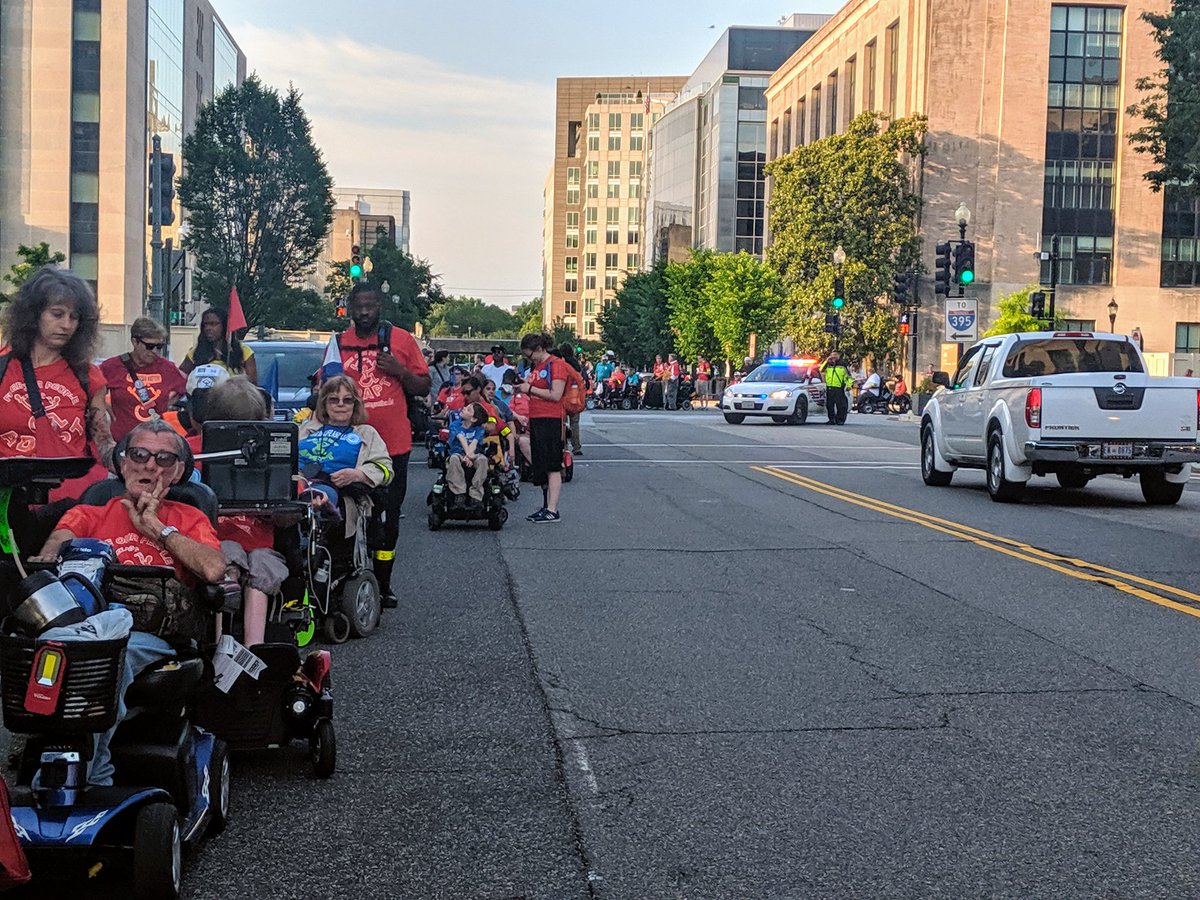 shayzalis's tweet photo. An early morning with @NationalADAPT
#RollWithADAPT #ADAPTandRESIST #FreeOurPeople #OurHomes #NotNursingHomes https://t.co/IQKFiDCPwg