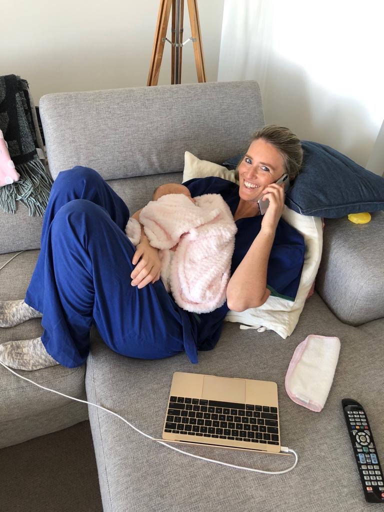 DrSACain's tweet photo. Taking neurosurgery referrals while putting my 4 week old newborn to sleep #neurosurgery #oncall #ILookLikeASurgeon https://t.co/4RwO4tdUB8