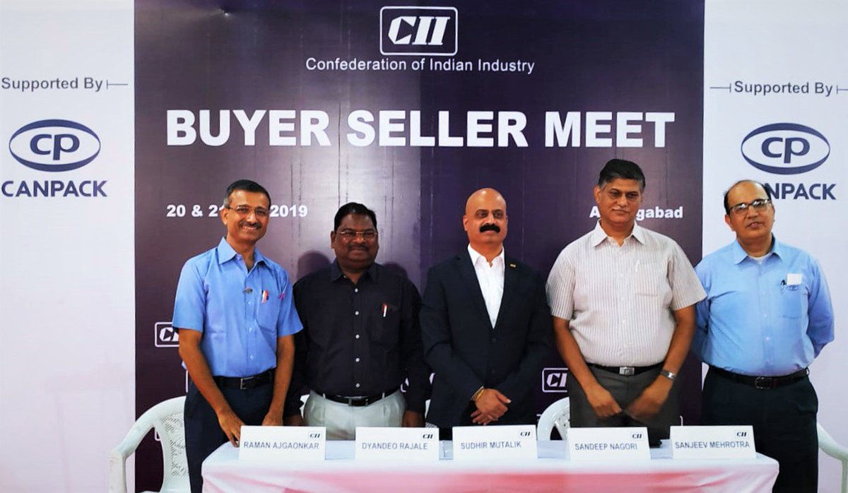 CIIEvents's tweet image. CII is hosting a 2-day #BuyerSellerMeet w/ #CanPack India Pvt Ltd, Aurangabad to highlight various desired products, procurement norms &amp;amp; patterns of Can-Pack India; facilitate 1-on-1 meetings b/w buyers&amp;amp;sellers &amp;amp; provide business opportunities for companies in #Maharashtra.