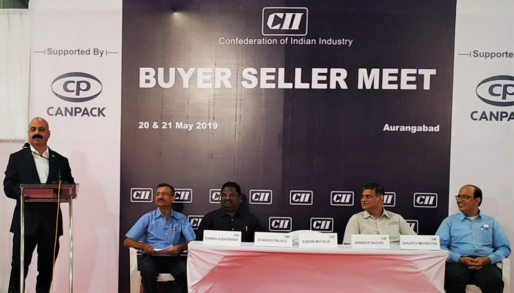 CIIEvents's tweet image. CII is hosting a 2-day #BuyerSellerMeet w/ #CanPack India Pvt Ltd, Aurangabad to highlight various desired products, procurement norms &amp;amp; patterns of Can-Pack India; facilitate 1-on-1 meetings b/w buyers&amp;amp;sellers &amp;amp; provide business opportunities for companies in #Maharashtra.