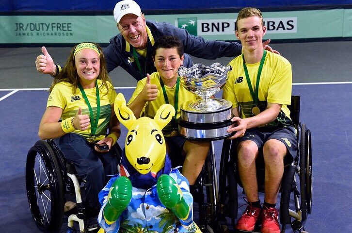 Australian junior team with trophy
