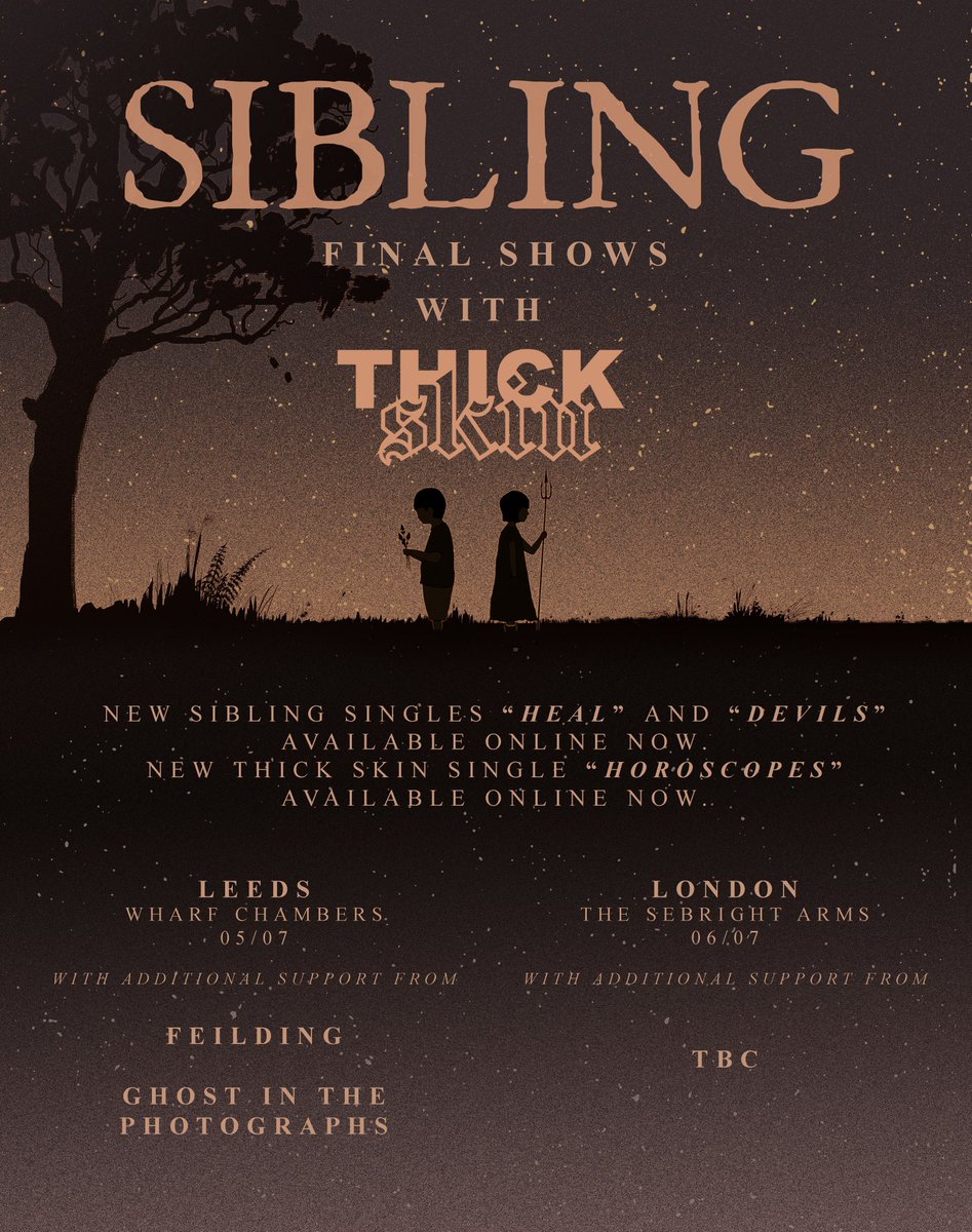 thisissibling's tweet image. Sibling will be playing our final shows in July 2019. Our new single, "Devils", is the last song we'll release and it's ready for you to listen to it over on @AlreadyHeardUK 

With love and appreciation,

Sibling 💙