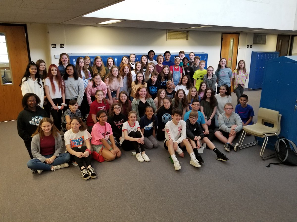 7th graders preparing to be 8th grade WEB leaders to our incoming 6th graders.  #WarriorWay