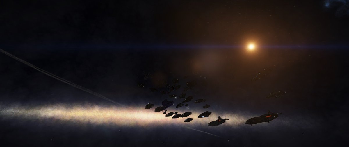 Maeyae42's tweet photo. Yesterday at Beagle Point: Last Massjump, leaving the system. o7 everyone! An honor to fly with you all! #DistantWorlds2 #DWE2 #Massjump #EliteDangerous https://t.co/O5hYYr4ci2