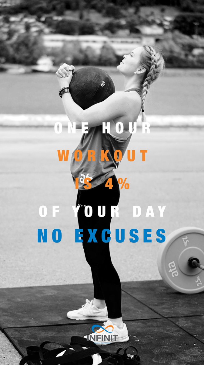 infinitssmx's tweet photo. One hour workout is 4% of your day, no excuses. 
.
.
.
#motivation #fit #me #fitness #gymlife #infinitss https://t.co/roehQNQac7