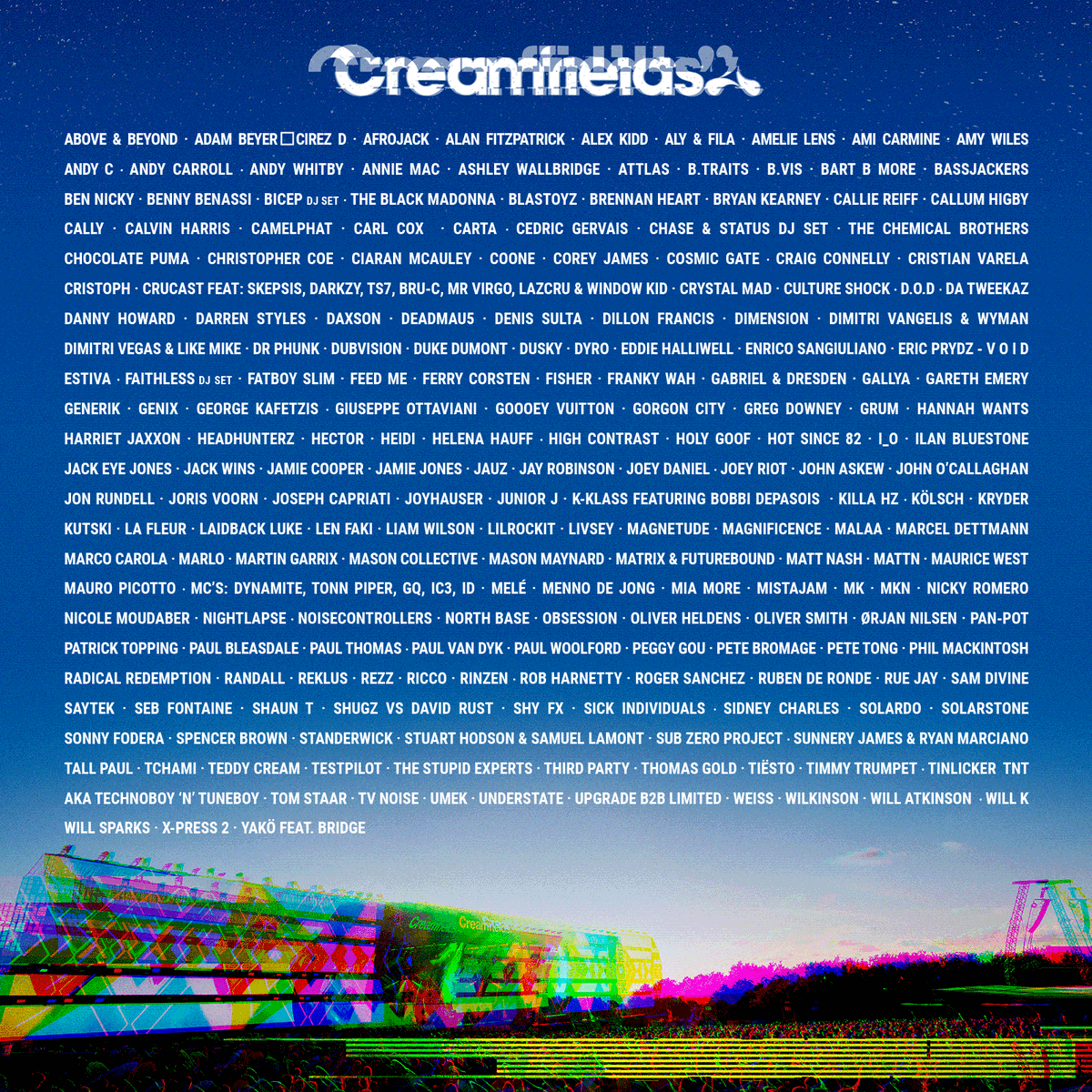 Creamfields lineup 2019